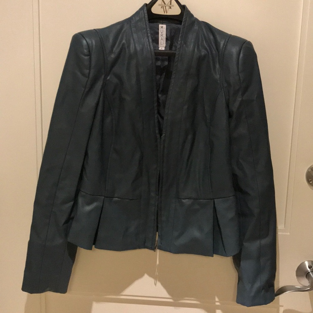 Faux Leather bomber jacket
